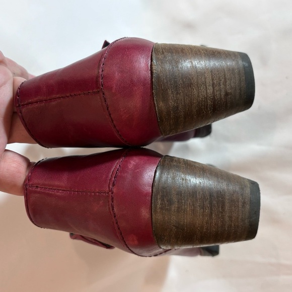 WOLKY Sz 39 Almond Toe Leather Mary Jane Style Heels Shoes - Picture 9 of 11